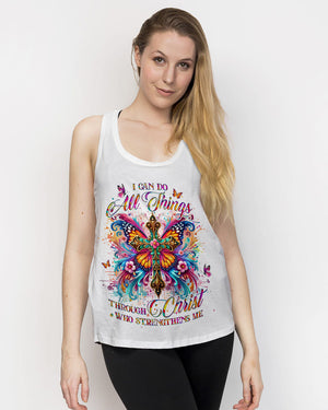 I Can Do All Things Cross Butterfly Women's All Over Print Shirt - Tlno2509243