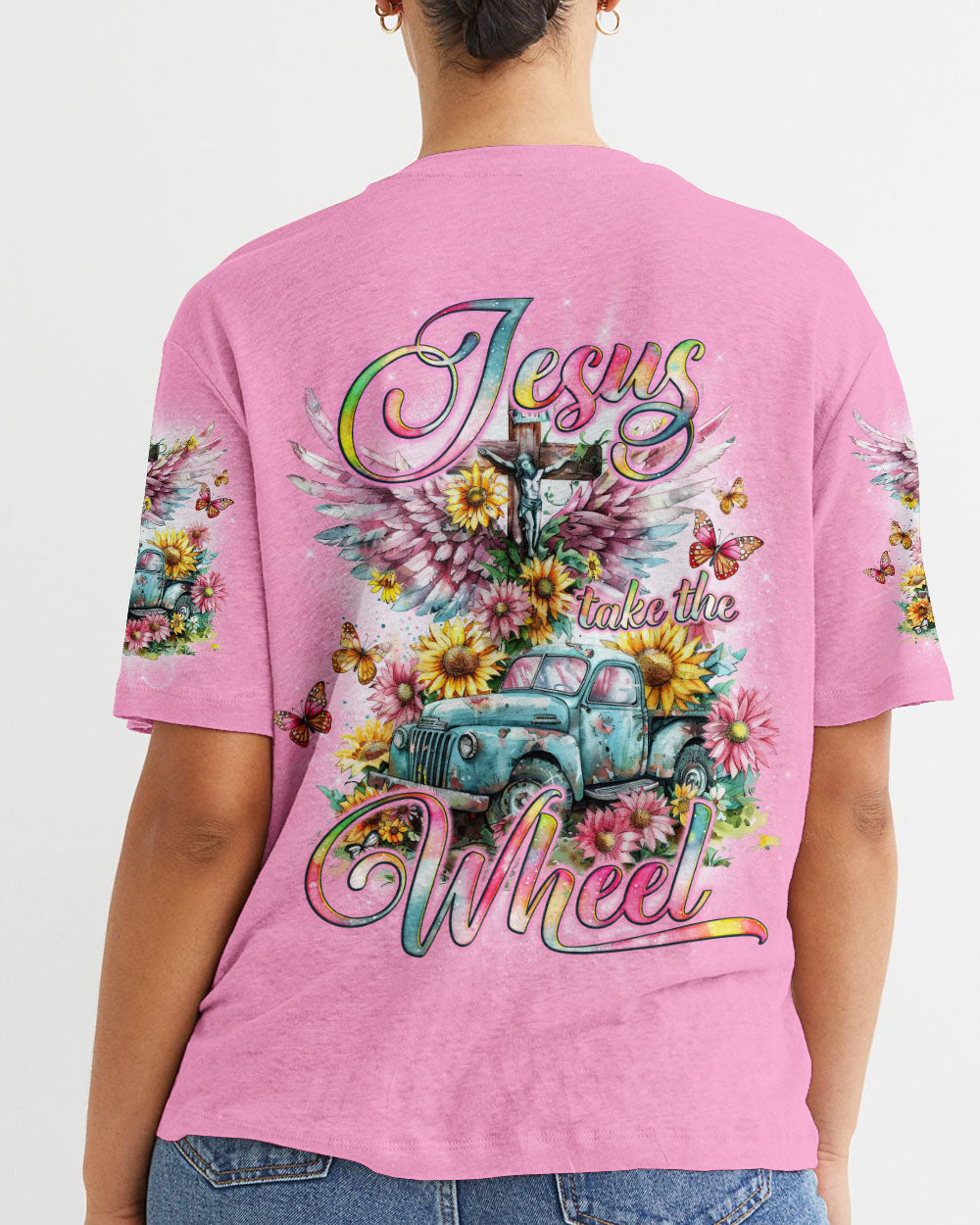 Jesus Take The Wheel Women's All Over Print Shirt - Tlno2603243