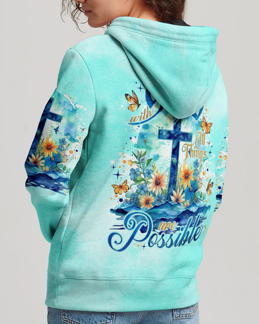 With God All Things Are Possible Women's All Over Print Shirt - Tlno2604244