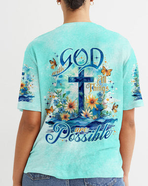 With God All Things Are Possible Women's All Over Print Shirt - Tlno2604244