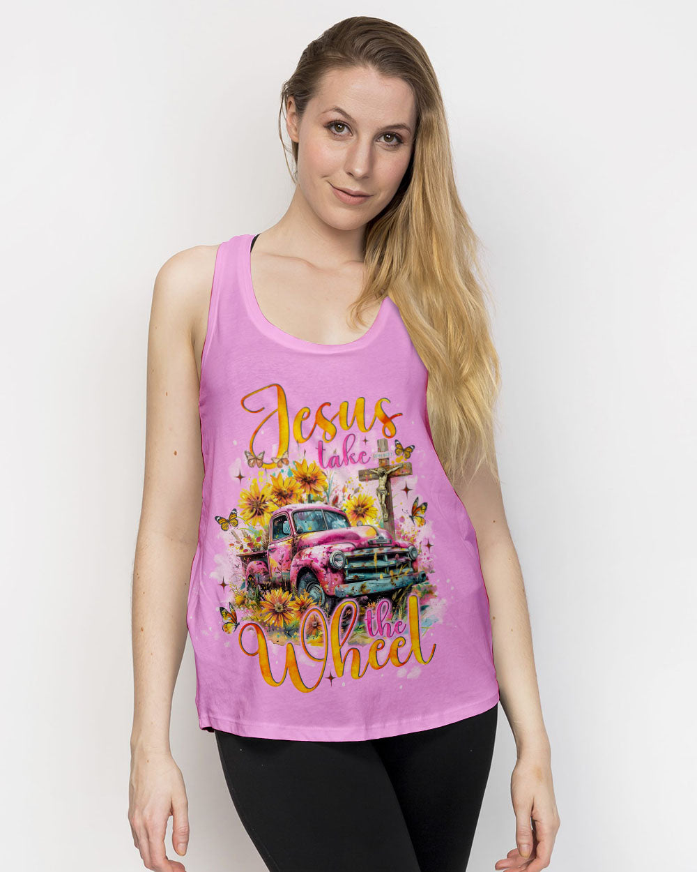 Jesus Take The Wheel Women's All Over Print Shirt - Tlno2702242