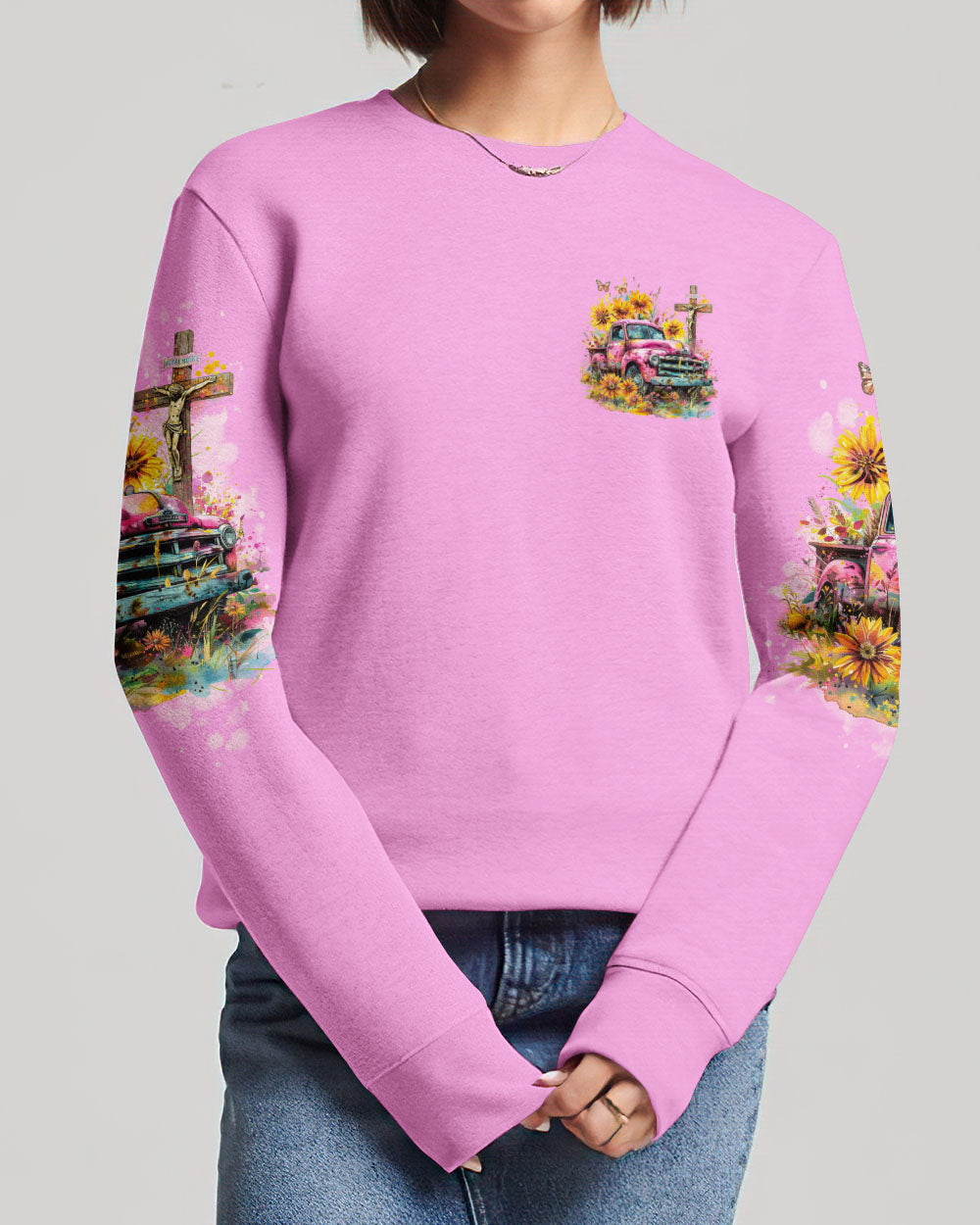 Jesus Take The Wheel Women's All Over Print Shirt - Tlno2702242