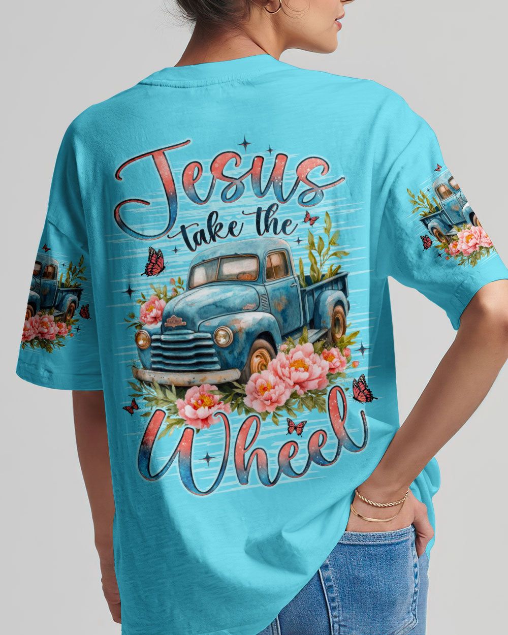 Jesus Take The Wheel Truck Women's All Over Print Shirt - Tlno2811252