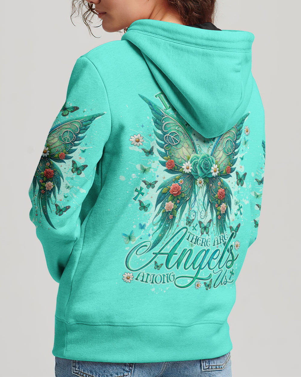 I Believe There Are Angels Among Us Wings Women's All Over Print Shirt - Tlno2903242