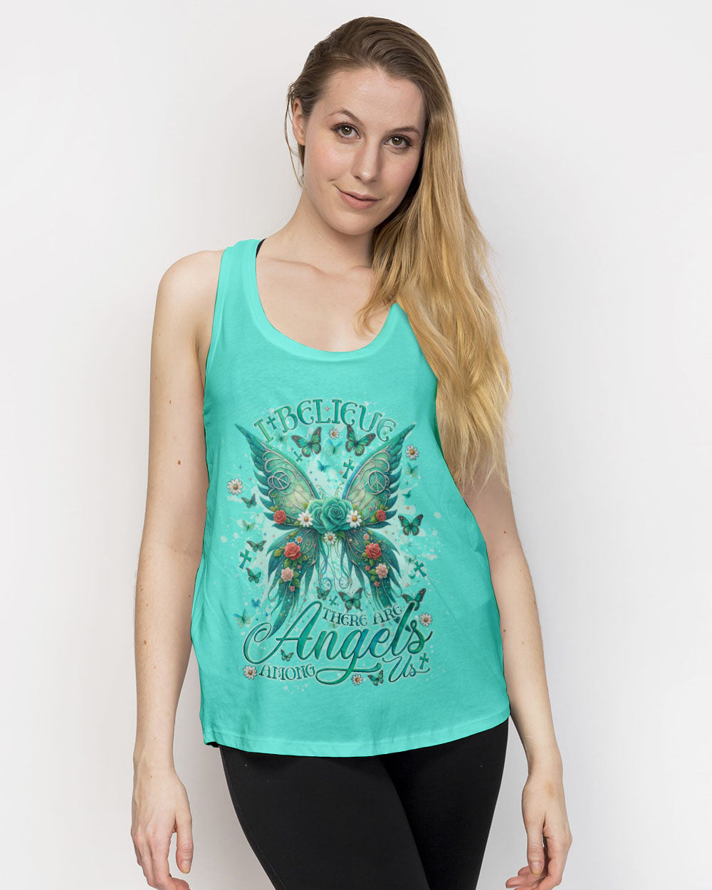 I Believe There Are Angels Among Us Wings Women's All Over Print Shirt - Tlno2903242