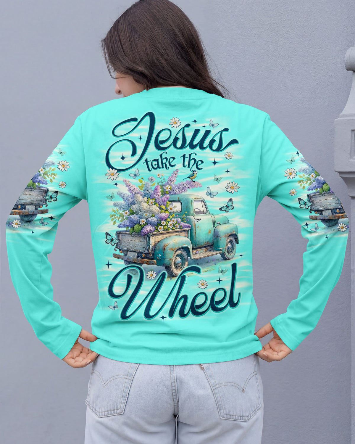 Jesus Take The Wheel Women's All Over Print Shirt - Tlno3112251