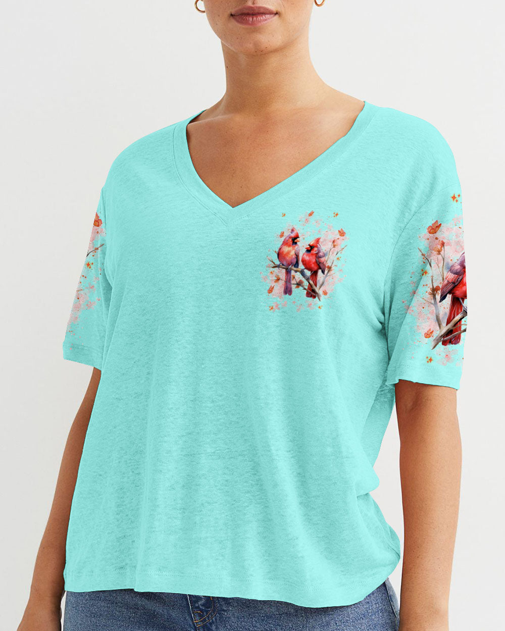 Cardinals Appear When Loved Ones Are Near Women's All Over Print Shirt - Tlnt0201251