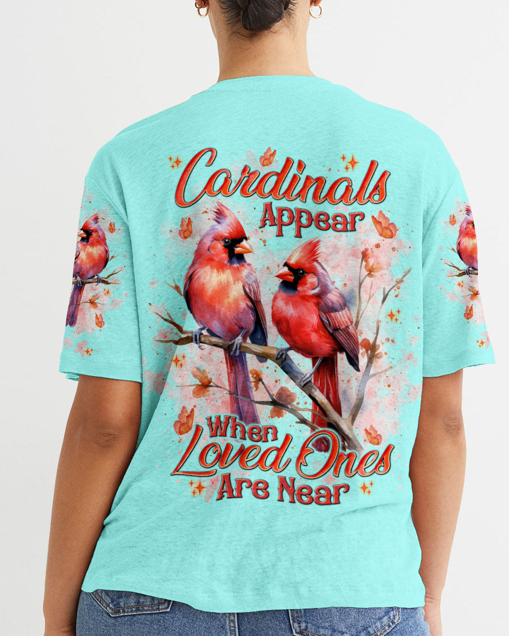 Cardinals Appear When Loved Ones Are Near Women's All Over Print Shirt - Tlnt0201251