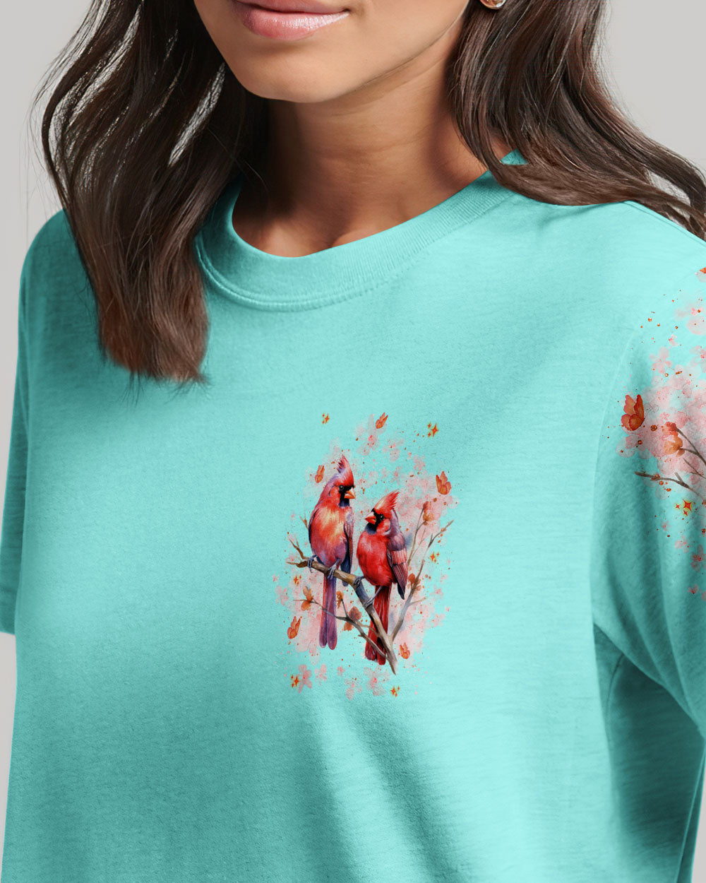 Cardinals Appear When Loved Ones Are Near Women's All Over Print Shirt - Tlnt0201251