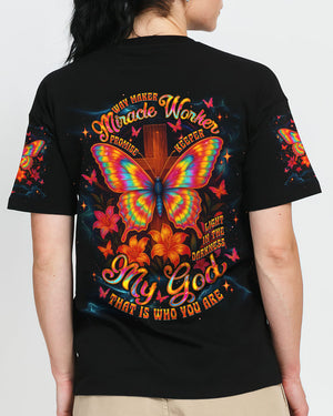 Way Maker Miracle Worker Lilies Butterfly Women's All Over Print Shirt - Tlnt0207252