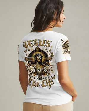 Jesus The Way The Truth The Life Butterfly Women's All Over Print Shirt - Tlnt0301253