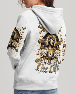 Jesus The Way The Truth The Life Butterfly Women's All Over Print Shirt - Tlnt0301253