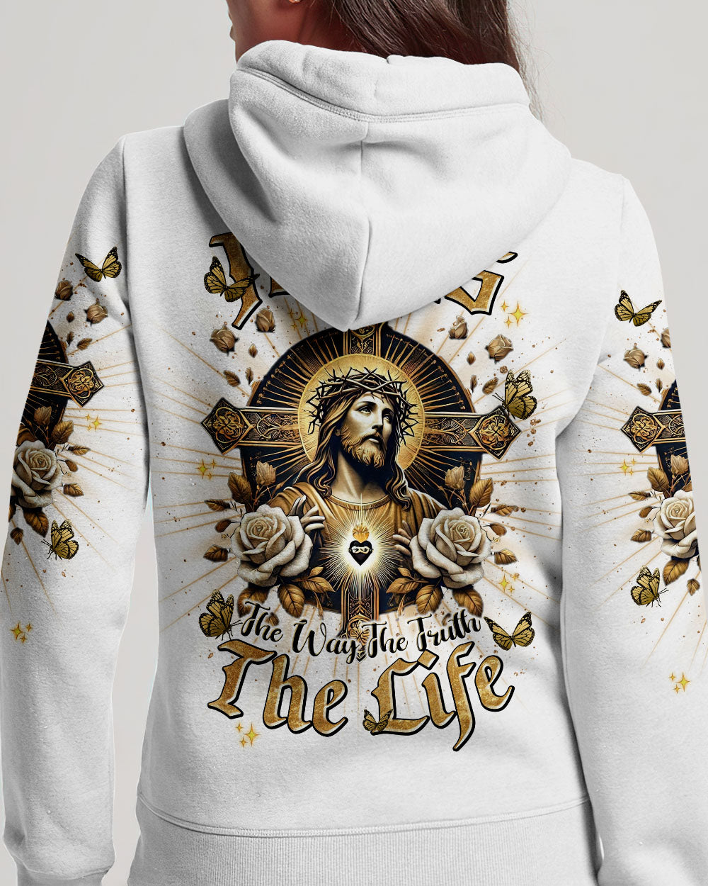 Jesus The Way The Truth The Life Butterfly Women's All Over Print Shirt - Tlnt0301253