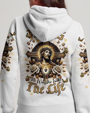 Jesus The Way The Truth The Life Butterfly Women's All Over Print Shirt - Tlnt0301253
