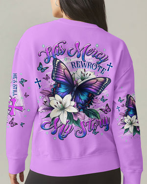 His Mercy Rewrote My Story  Butterfly Women's All Over Print Shirt  - Tlnt0312251