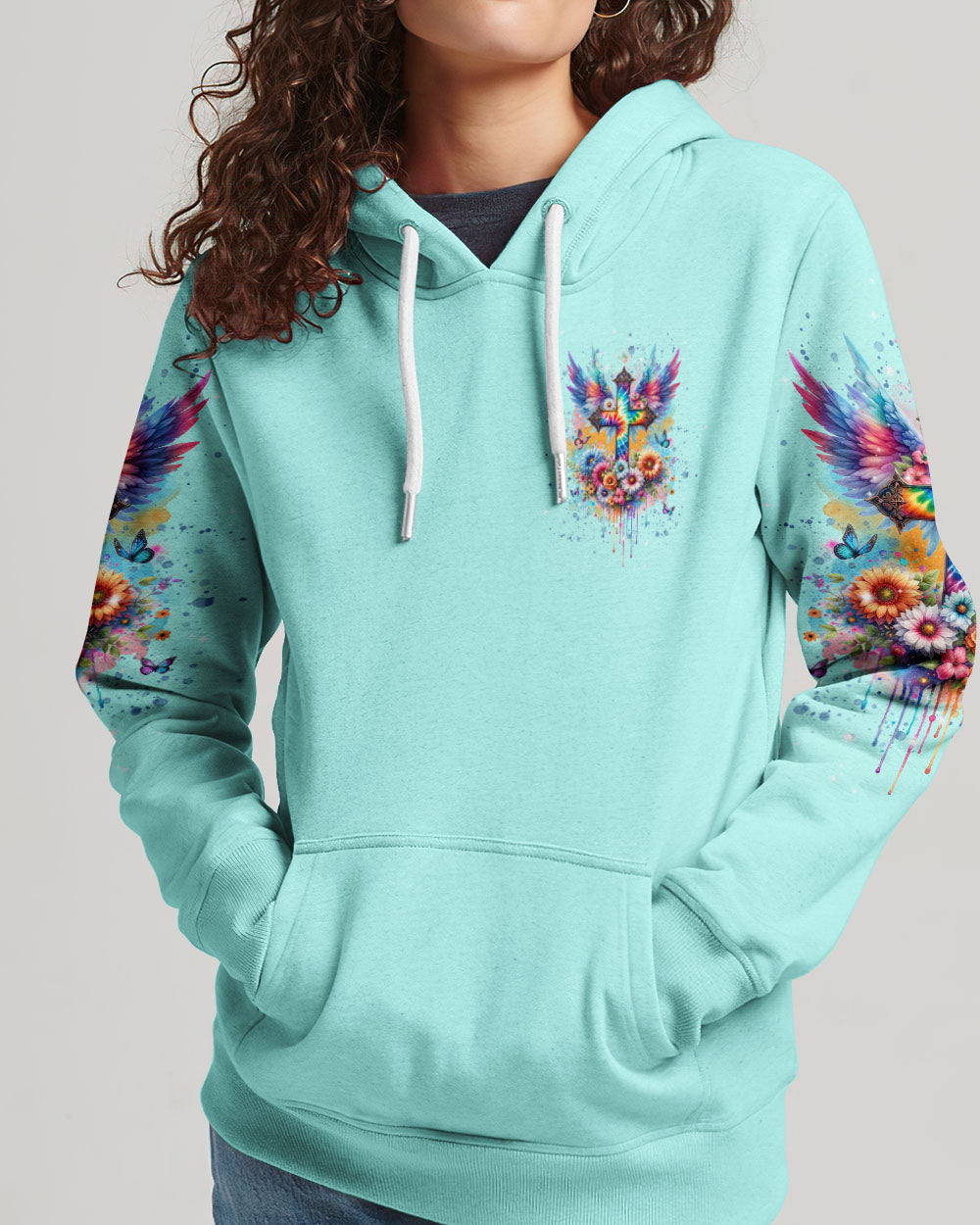 I Believe In God Cross Wings Women's All Over Print Shirt - Tlnt0401242