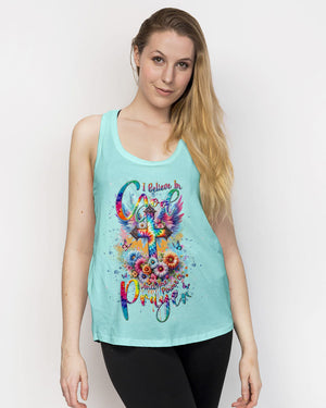 I Believe In God Cross Wings Women's All Over Print Shirt - Tlnt0401242