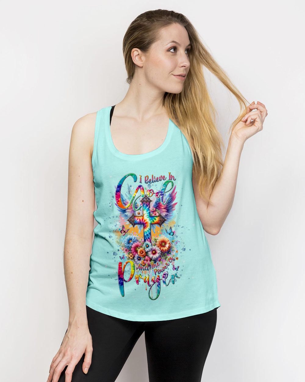I Believe In God Cross Wings Women's All Over Print Shirt - Tlnt0401242
