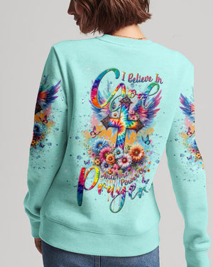 I Believe In God Cross Wings Women's All Over Print Shirt - Tlnt0401242