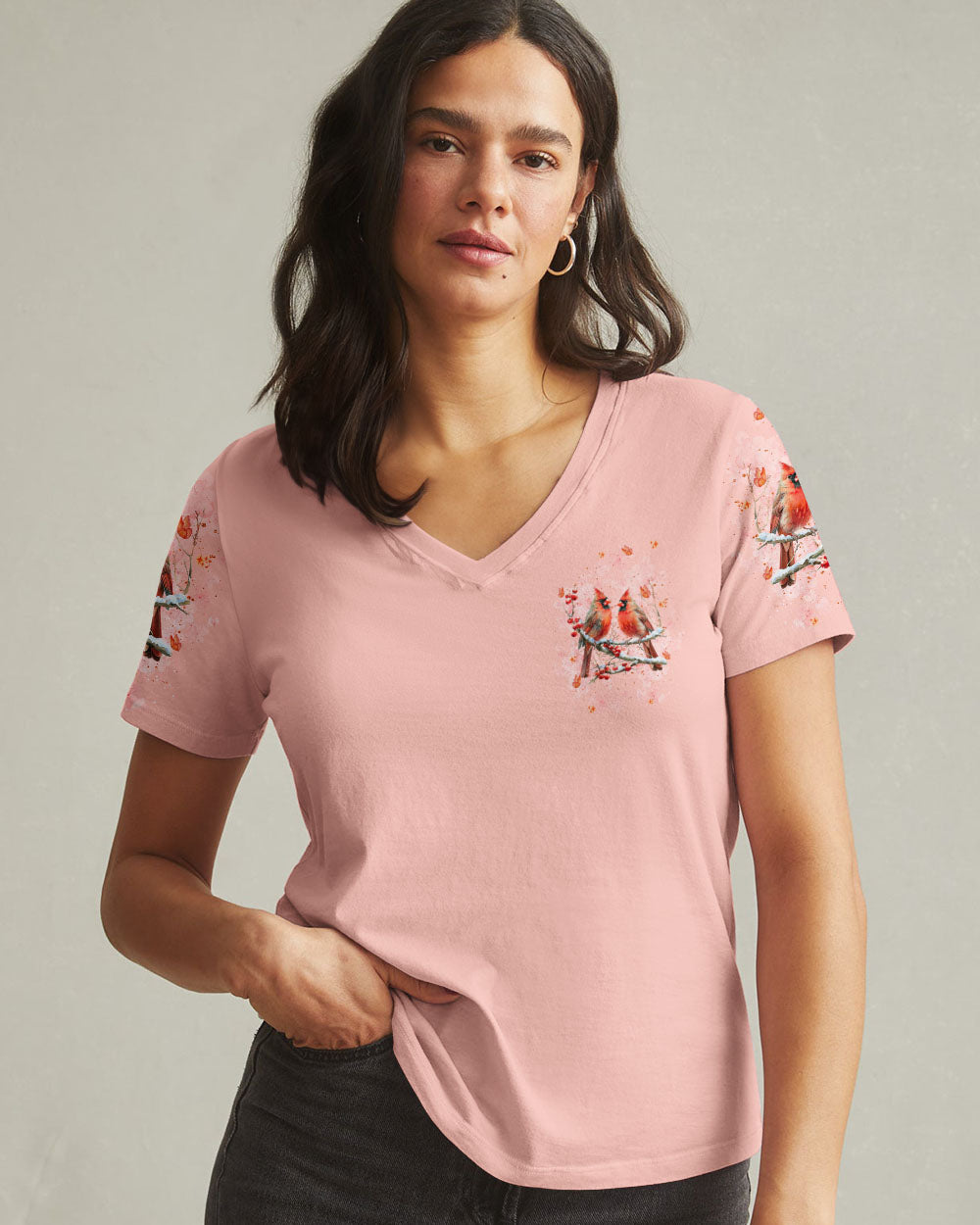 Cardinals Appear When Loved Ones Are Near Women's All Over Print Shirt - Tlnt0401253
