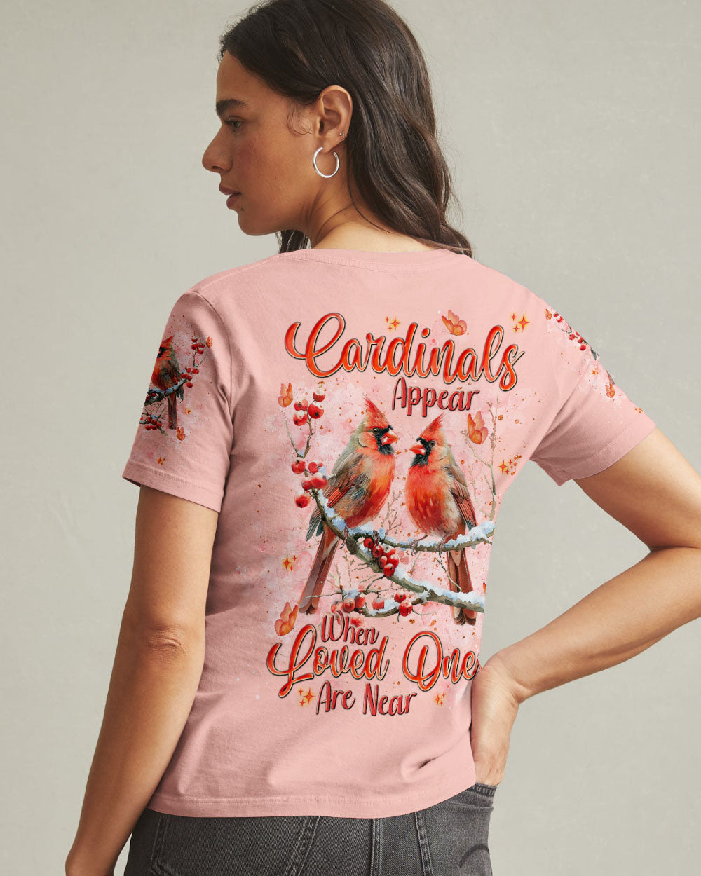 Cardinals Appear When Loved Ones Are Near Women's All Over Print Shirt - Tlnt0401253