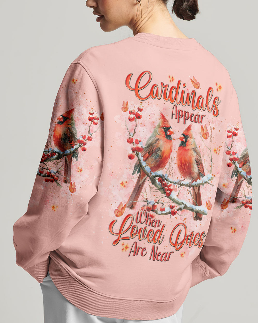 Cardinals Appear When Loved Ones Are Near Women's All Over Print Shirt - Tlnt0401253