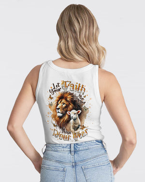Let Your Faith Be Bigger Than Your Fear Lion Lamb Women's All Over Print Shirt - Tlnt0409252