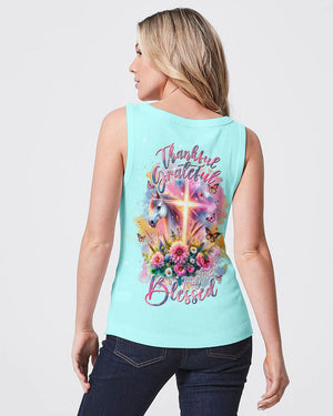 Thankful, Grateful and Truly Blessed Horse Women's All Over Print Shirt - Tlnt0501243