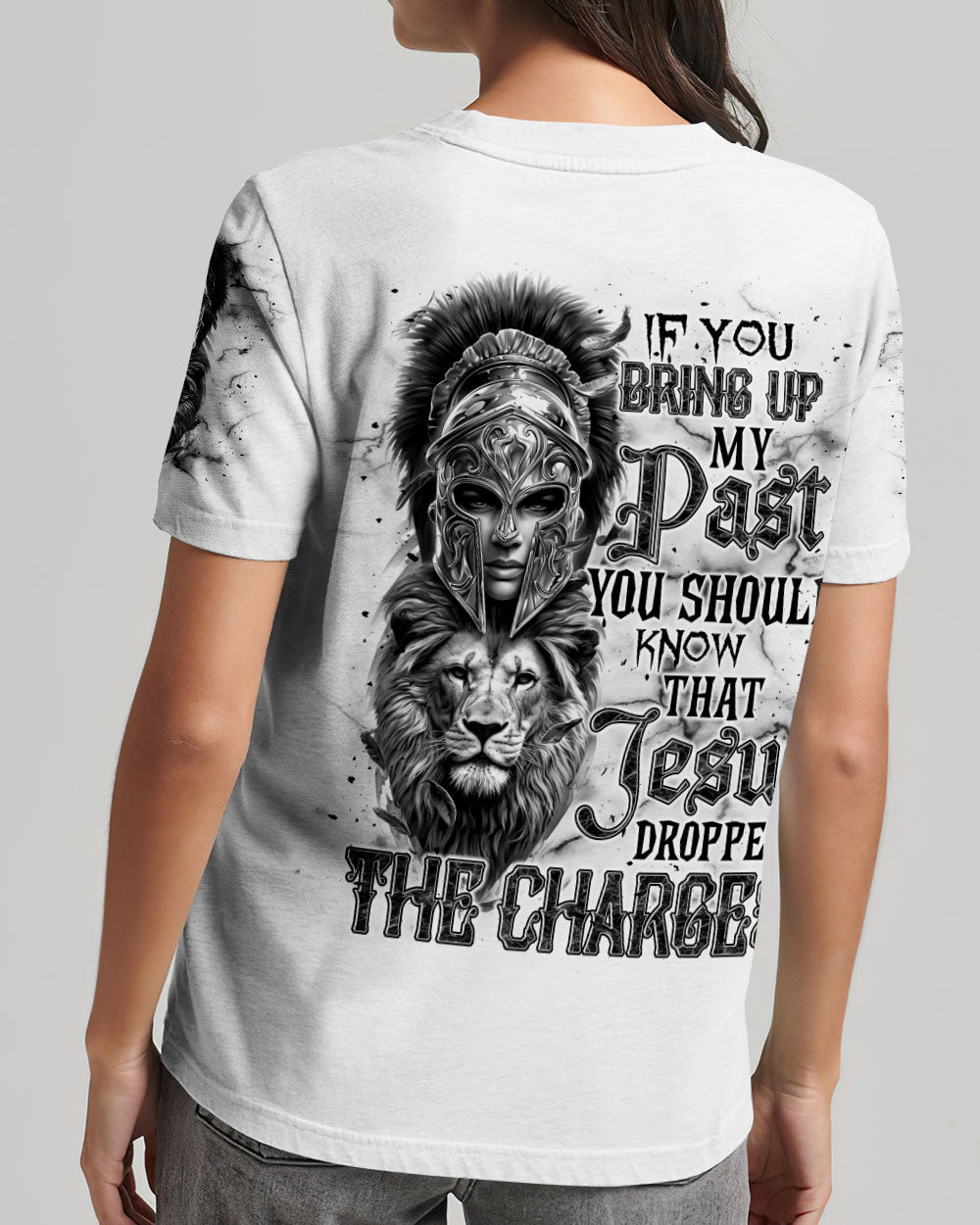 Jesus Dropped The Charges Lion Warrior Women's All Over Print Shirt - Tlnt0511241