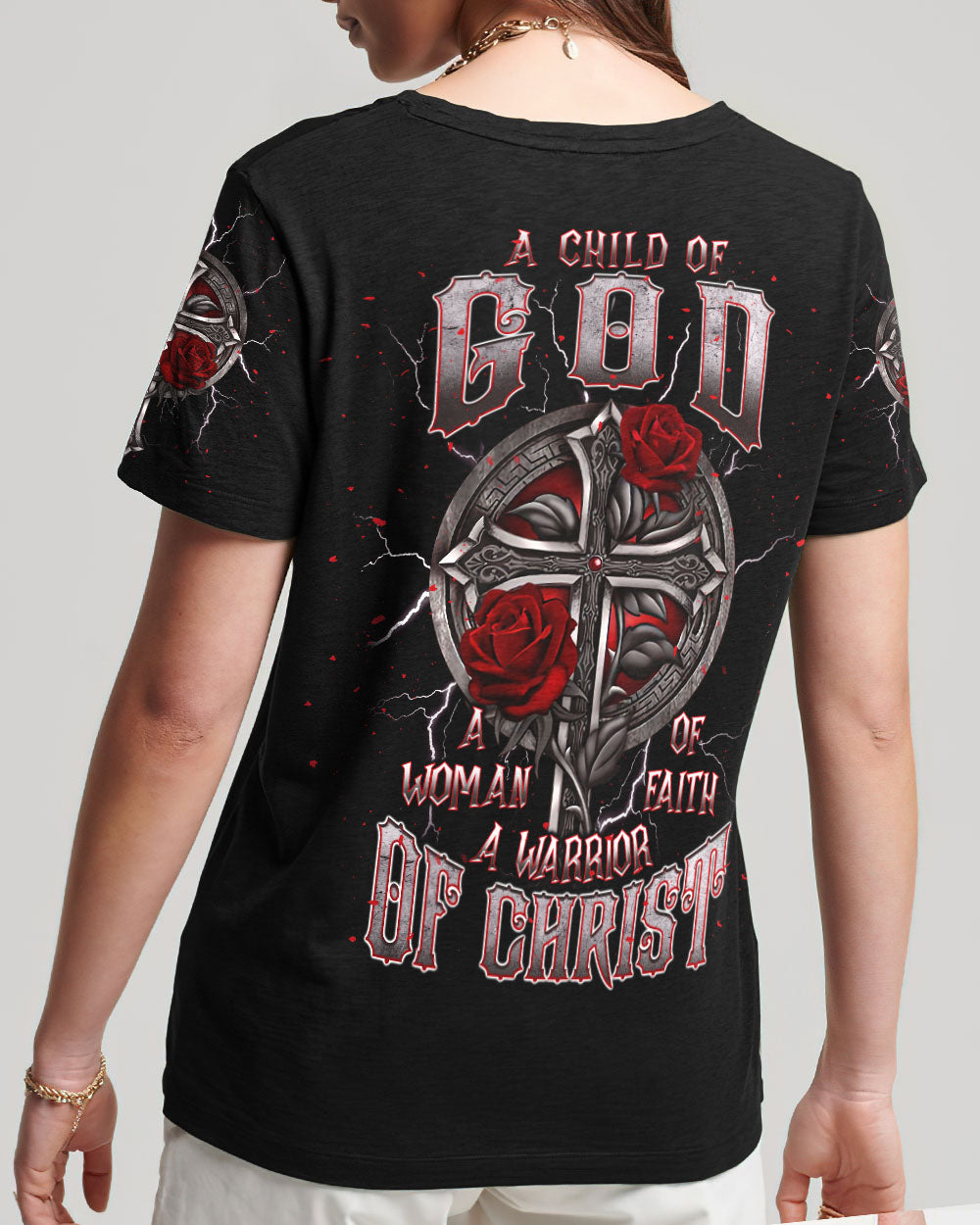 A Child Of God A Woman Of Faith Women's All Over Print Shirt - Tlnt0512242