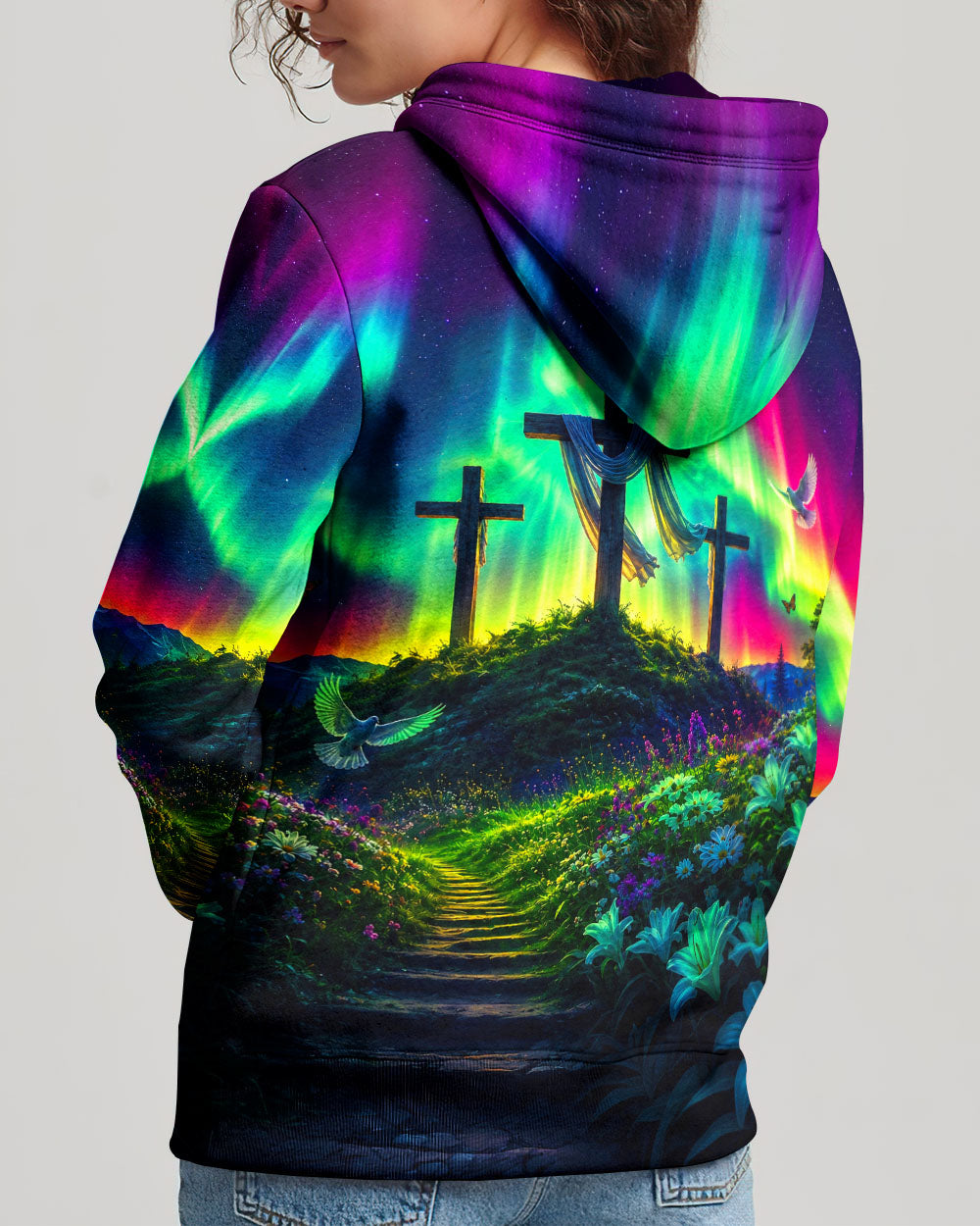 Cross Glowing Aurora Women's All Over Print Shirt - Tlnt0607263