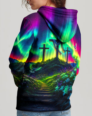 Cross Glowing Aurora Women's All Over Print Shirt - Tlnt0607263