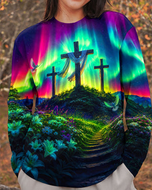 Cross Glowing Aurora Women's All Over Print Shirt - Tlnt0607263