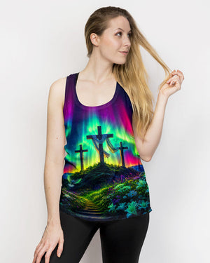 Cross Glowing Aurora Women's All Over Print Shirt - Tlnt0607263