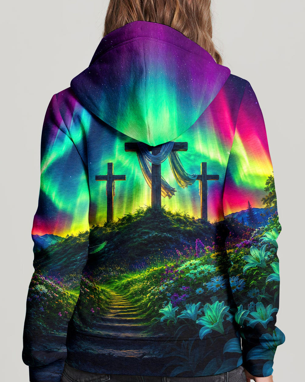 Cross Glowing Aurora Women's All Over Print Shirt - Tlnt0607263