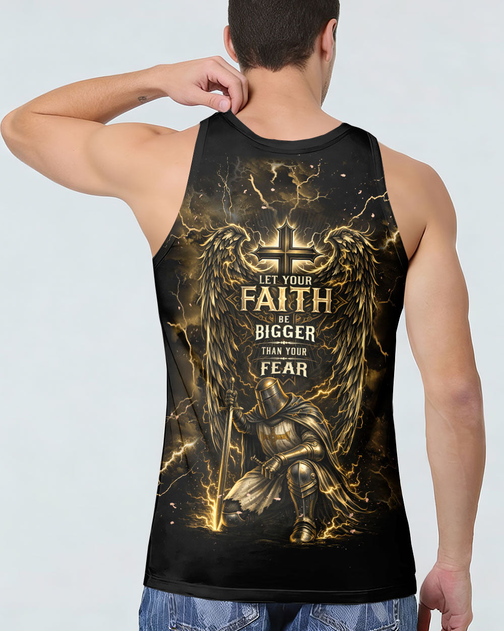 Let Your Faith Be Bigger Than Your Fear Warrior  Men's All Over Print Shirt  - Tlnt0704263