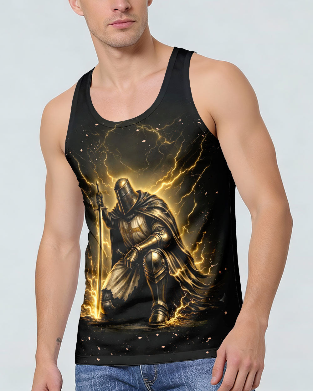 Let Your Faith Be Bigger Than Your Fear Warrior  Men's All Over Print Shirt  - Tlnt0704263