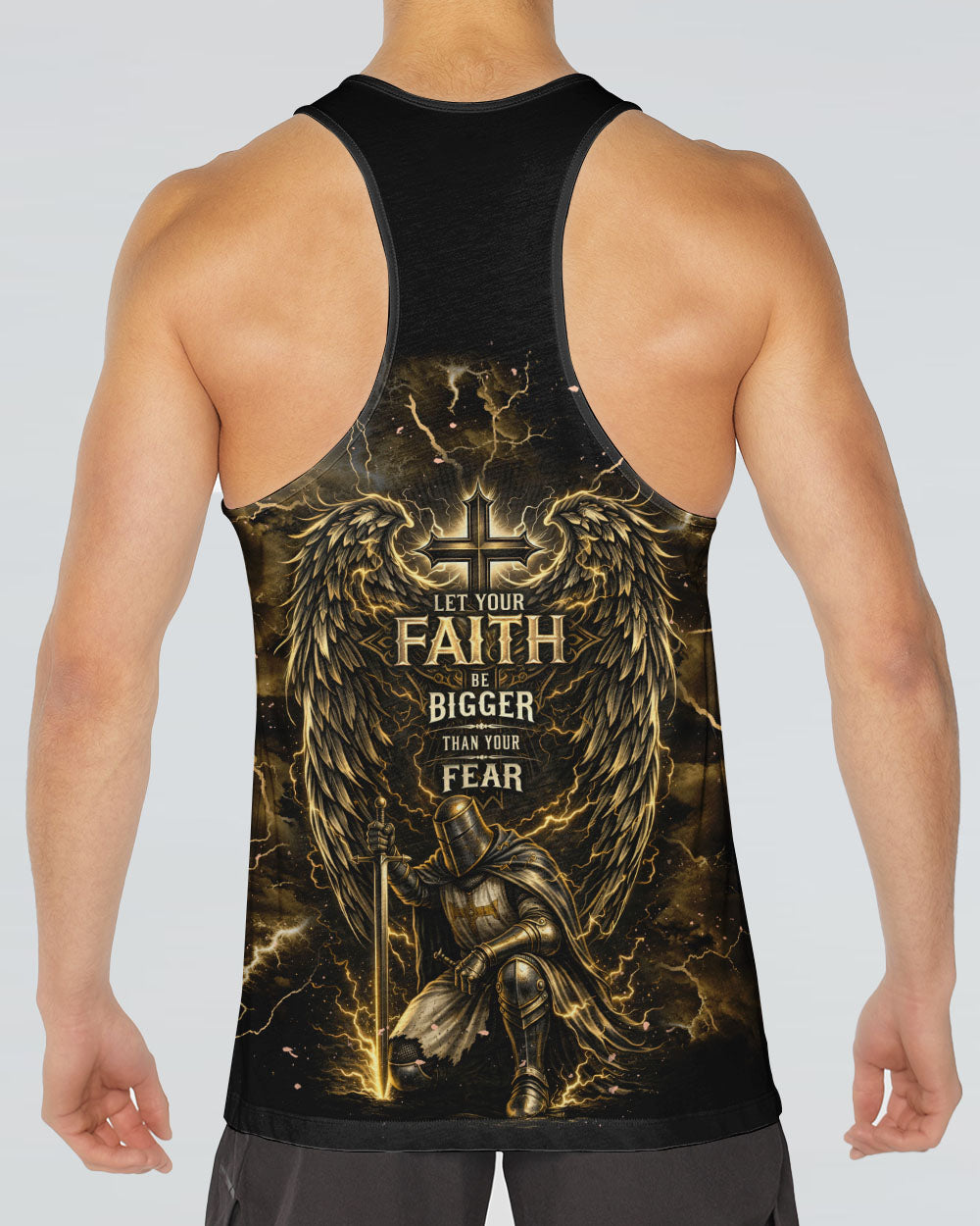 Let Your Faith Be Bigger Than Your Fear Warrior  Men's All Over Print Shirt  - Tlnt0704263