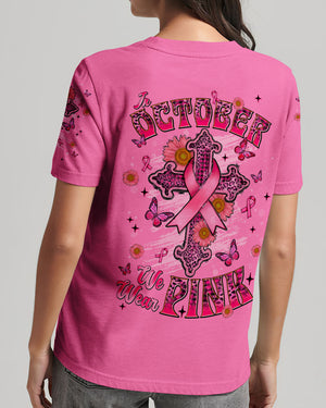 In October We Wear Pink Cross Women's All Over Print Shirt   - Tlnt0708251