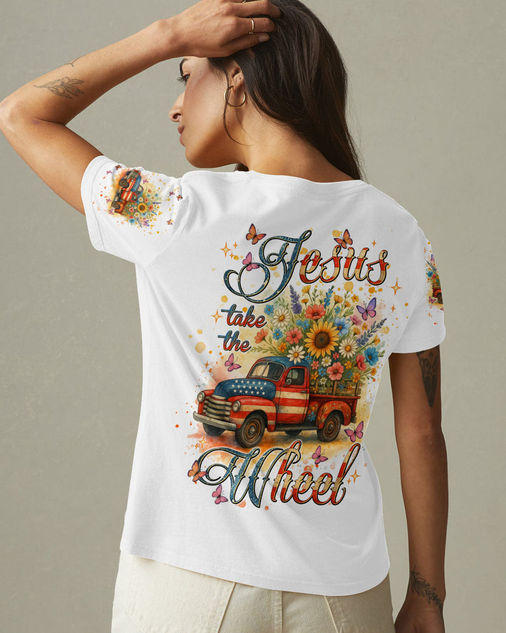 Jesus Take The Wheel Women's All Over Print Shirt  - Tlnt0905252