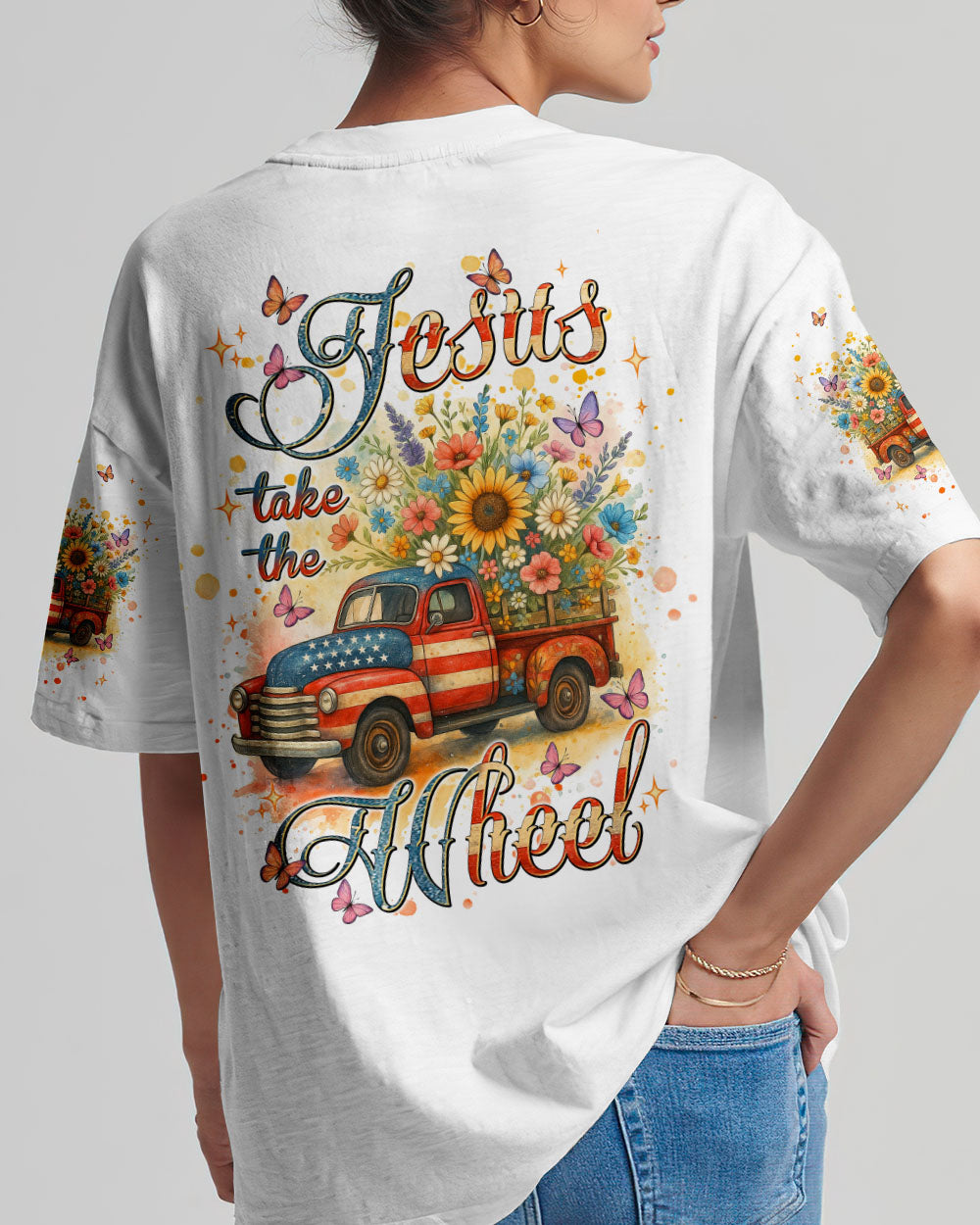 Jesus Take The Wheel Women's All Over Print Shirt  - Tlnt0905252