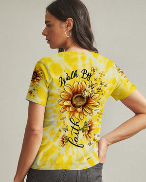 Walk By Faith Sunflower Women's All Over Print Shirt  - Tlnt0906252