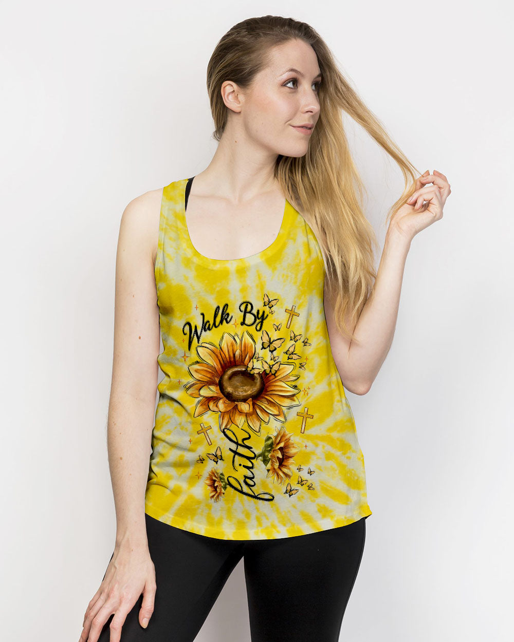Walk By Faith Sunflower Women's All Over Print Shirt  - Tlnt0906252