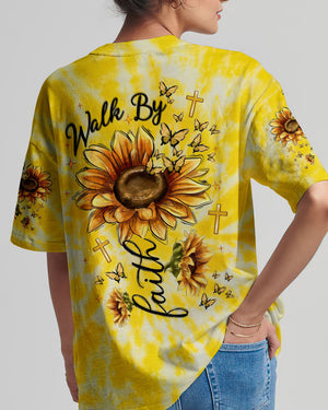 Walk By Faith Sunflower Women's All Over Print Shirt  - Tlnt0906252