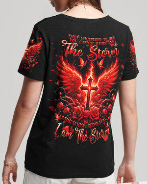 I Am The Storm Cross Wings Women's All Over Print Shirt  - Tlnt1001254