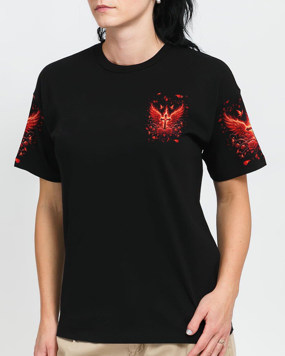 I Am The Storm Cross Wings Women's All Over Print Shirt  - Tlnt1001254