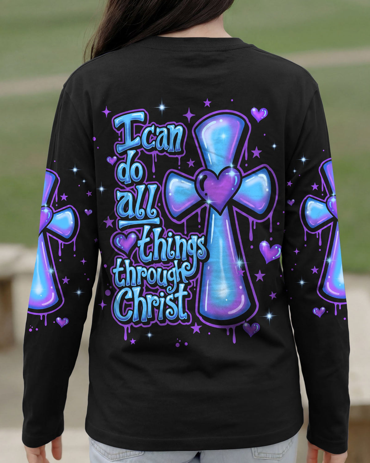 I Can Do All Things Through Christ Neon Women's All Over Print Shirt - Tlnt1007262