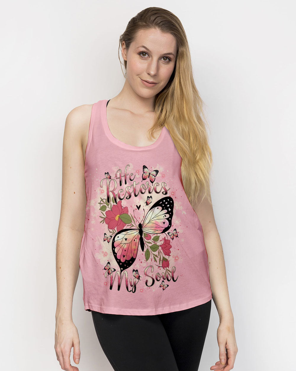 He Restores My Soul Butterfly Women's All Over Print Shirt - Tlnt1102252