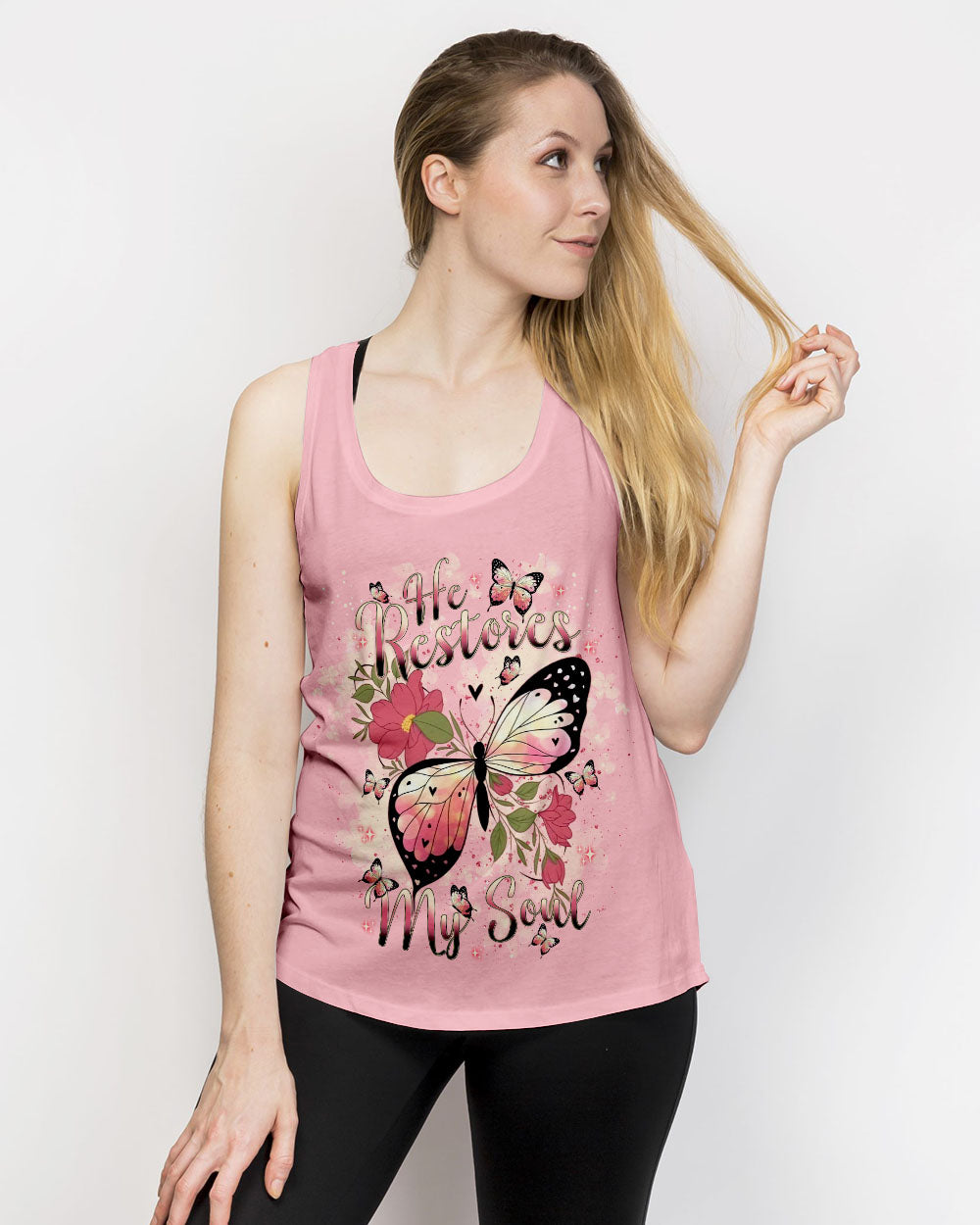 He Restores My Soul Butterfly Women's All Over Print Shirt - Tlnt1102252