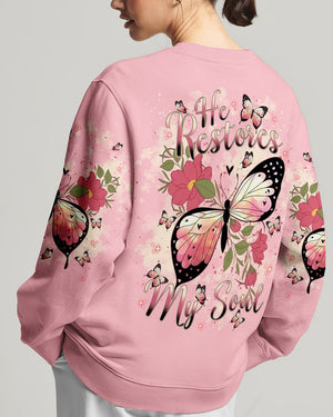 He Restores My Soul Butterfly Women's All Over Print Shirt - Tlnt1102252
